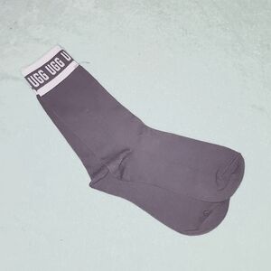 UGG Gray Logo Crew Socks
